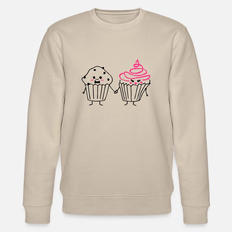 cupcake loves muffin 01 - Stanley/Stella Unisex Bio-Sweatshirt CHANGER  - Beige