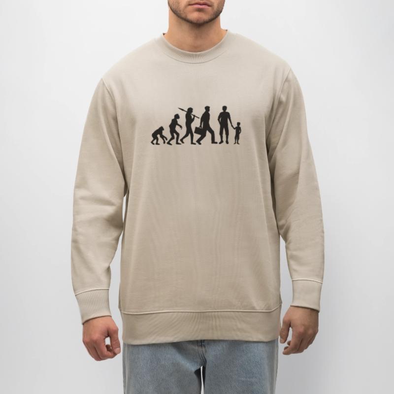 Stolzer Papa Junge Evolution Stanley/Stella Unisex Bio-Sweatshirt CHANGER 