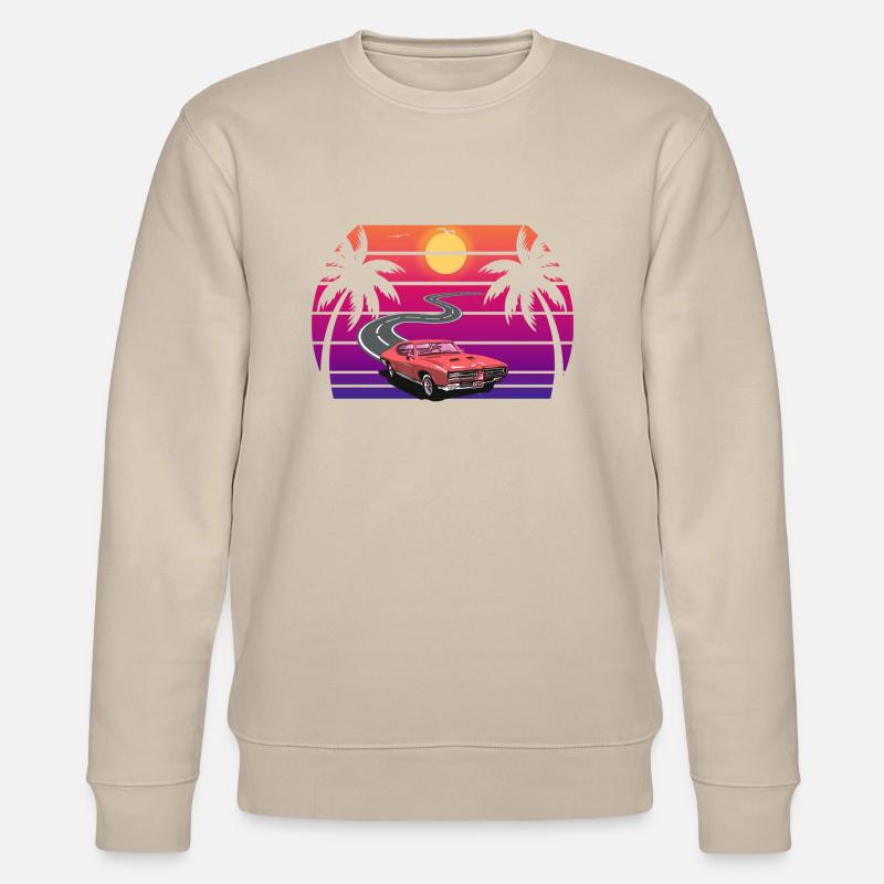 retro sunset - Stanley/Stella Unisex Bio-Sweatshirt CHANGER  - Beige