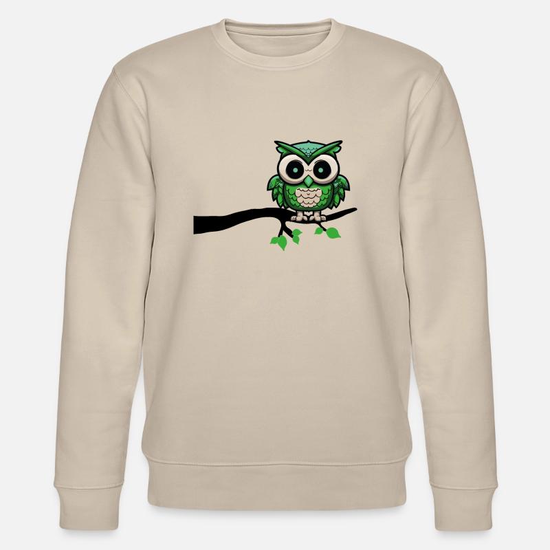 eule owl nachteule - Stanley/Stella Unisex Bio-Sweatshirt CHANGER  - Beige
