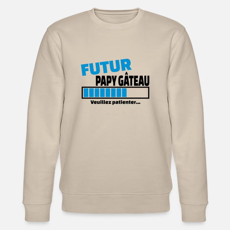 futur papy gâteau - Sweat bio CHANGER Stanley/Stella Unisexe - beige