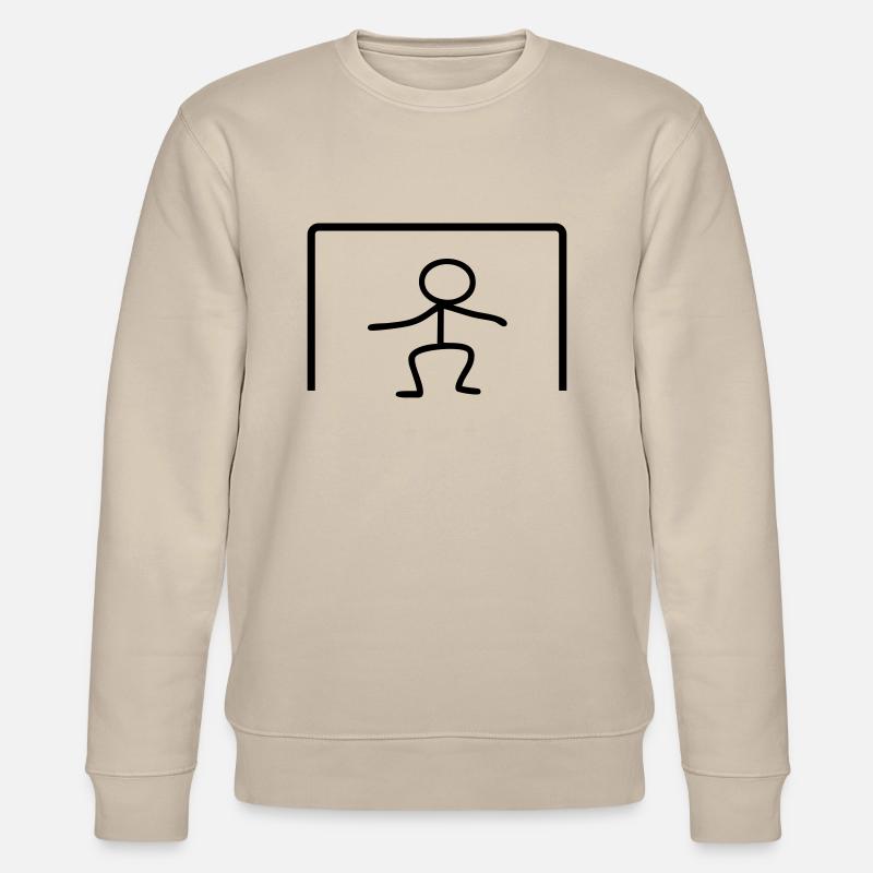 Strichmännchen Tor - Stanley/Stella Unisex Bio-Sweatshirt CHANGER  - Beige