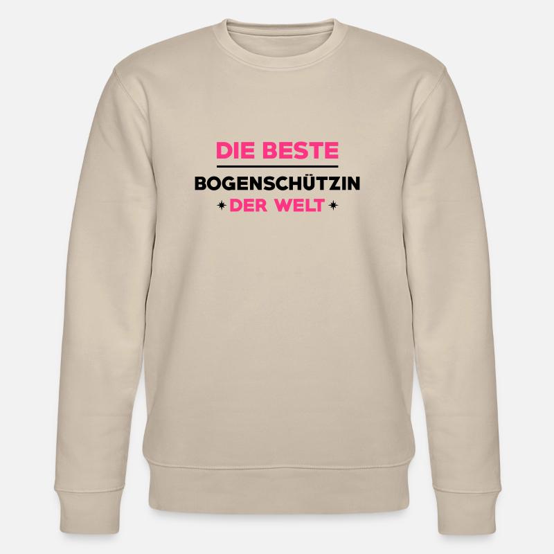 Bogenschießen Bogenschütze Bogenschiessen Bogen - Stanley/Stella Unisex Bio-Sweatshirt CHANGER  - Beige