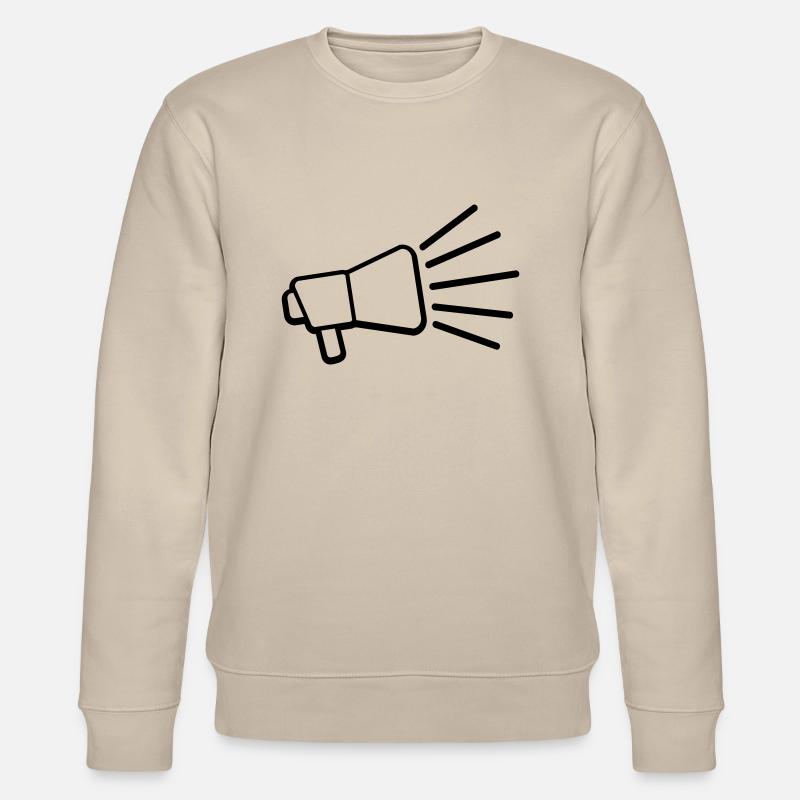 Icon Megafon Laute Rede - Stanley/Stella Unisex Bio-Sweatshirt CHANGER  - Beige