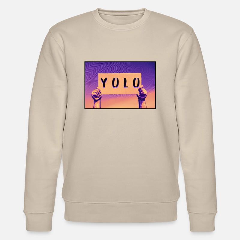 Schild - YOLO - Stanley/Stella Unisex Bio-Sweatshirt CHANGER  - Beige