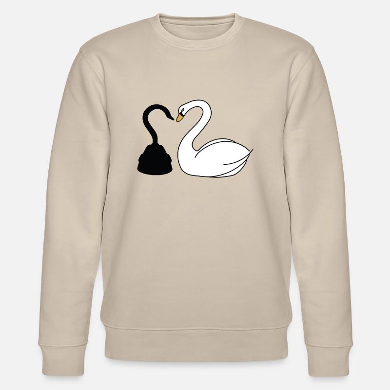 Käpt'n Hook und Schwan - Stanley/Stella Unisex Bio-Sweatshirt CHANGER - Beige