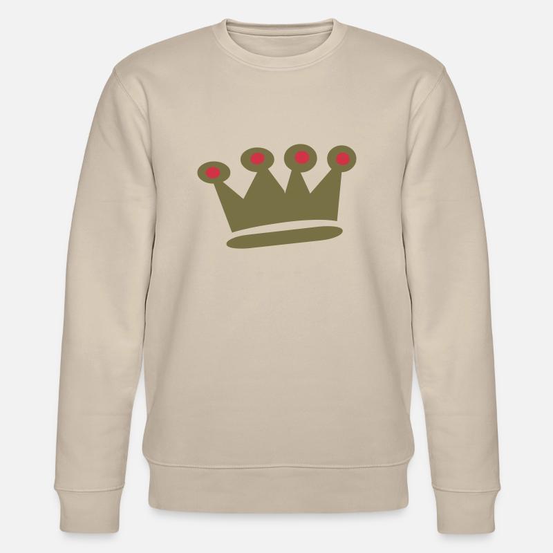 Krone mit Rubinen - Stanley/Stella Unisex Bio-Sweatshirt CHANGER  - Beige