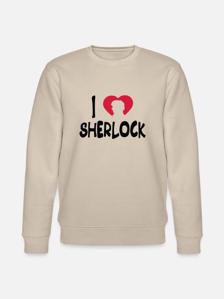 i love sherlock - Stanley/Stella CHANGER Unisex Organic Sweatshirt - beige