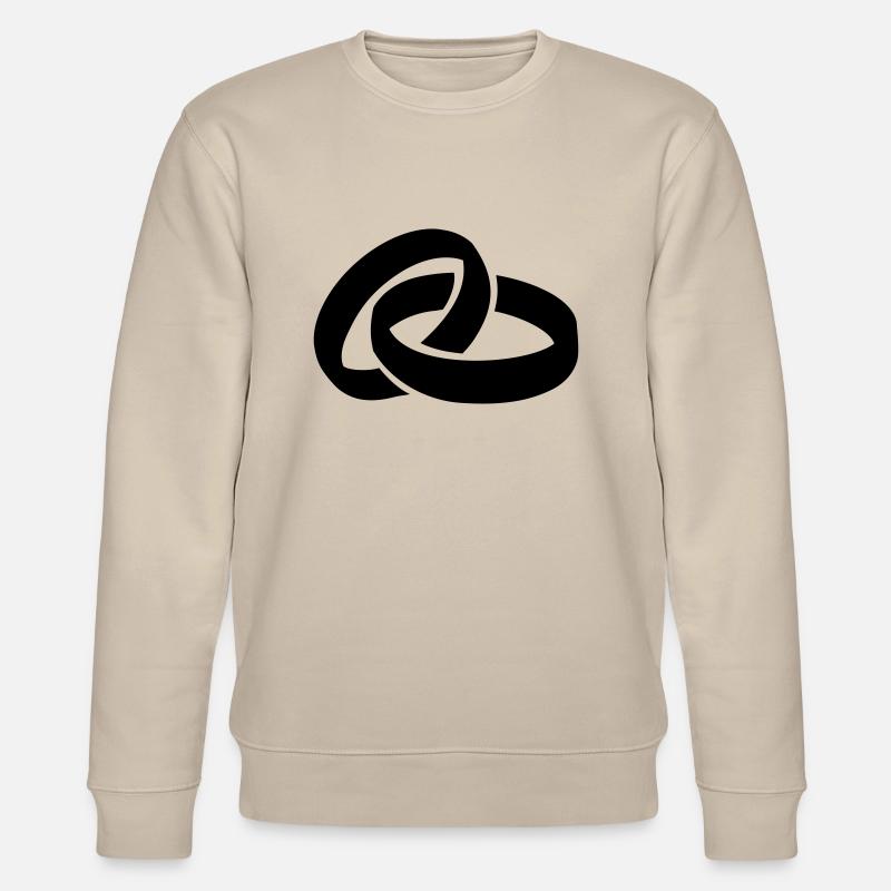 Ringe Hochzeit - Stanley/Stella Unisex Bio-Sweatshirt CHANGER  - Beige