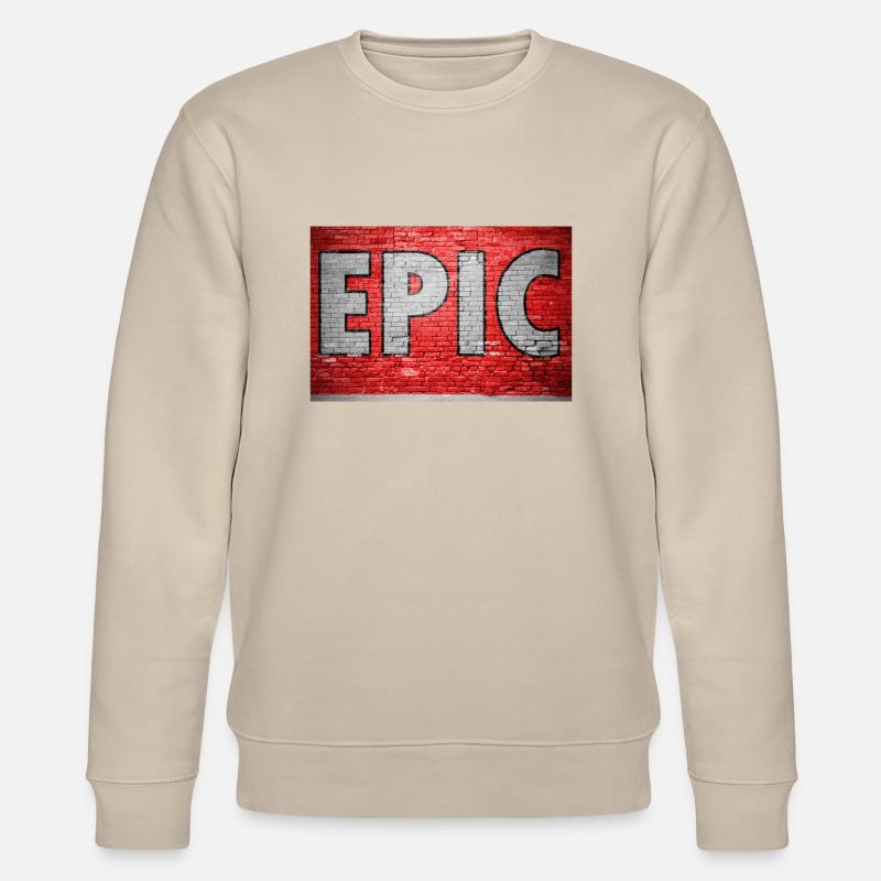 Epic Brick Wall Graffiti - Stanley/Stella CHANGER Unisex Organic Sweatshirt - beige