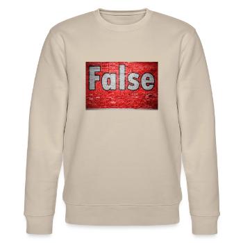 False Brick Wall Graffiti - Stanley/Stella CHANGER Unisex Organic Sweatshirt - beige - Front - Nik (191cm) & Marisol (170cm)