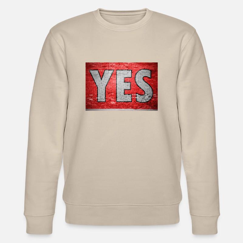 Yes Ziegelsteinmauer Graffiti - Stanley/Stella Unisex Bio-Sweatshirt CHANGER  - Beige