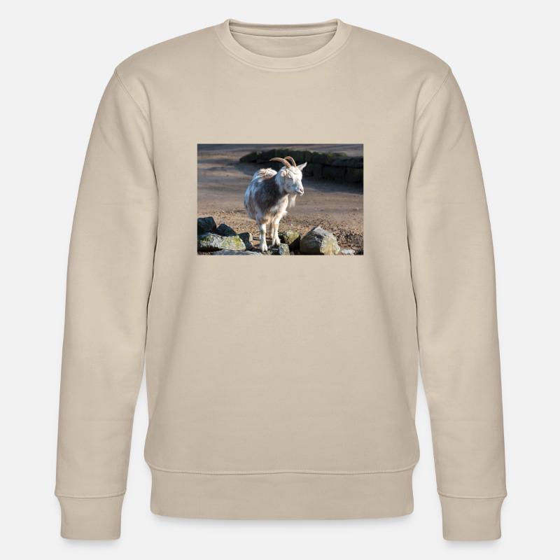 Zwergziege oder Zwergziege - Stanley/Stella Unisex Bio-Sweatshirt CHANGER  - Beige