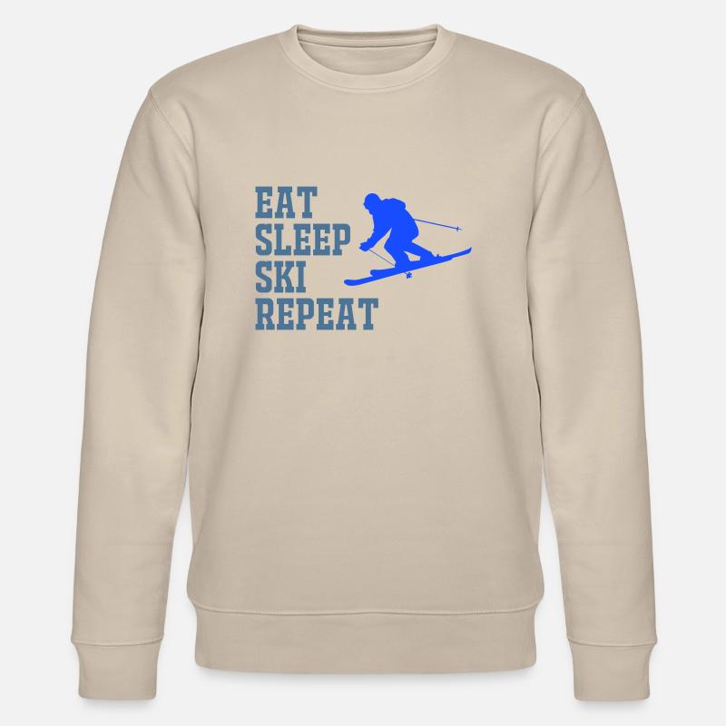 SKI EAT SLEEP REPEAT - Stanley/Stella Unisex Bio-Sweatshirt CHANGER  - Beige