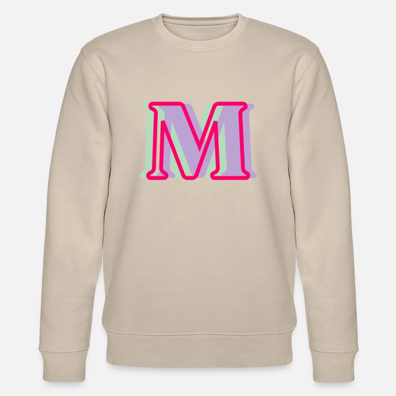 Mehrfarbiger Buchstabe m - Stanley/Stella Unisex Bio-Sweatshirt CHANGER  - Beige