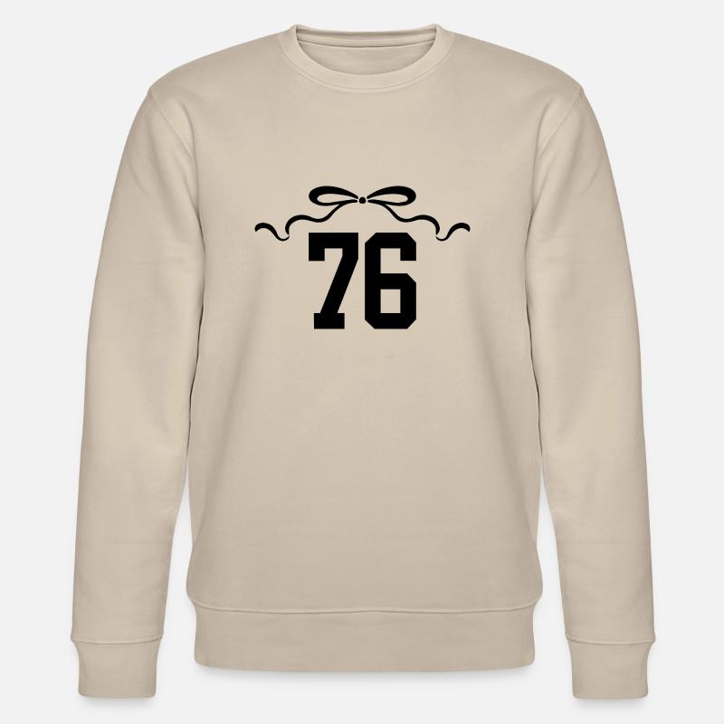 Number 76 Knot - 76th Anniversary - Stanley/Stella CHANGER Unisex Organic Sweatshirt - beige