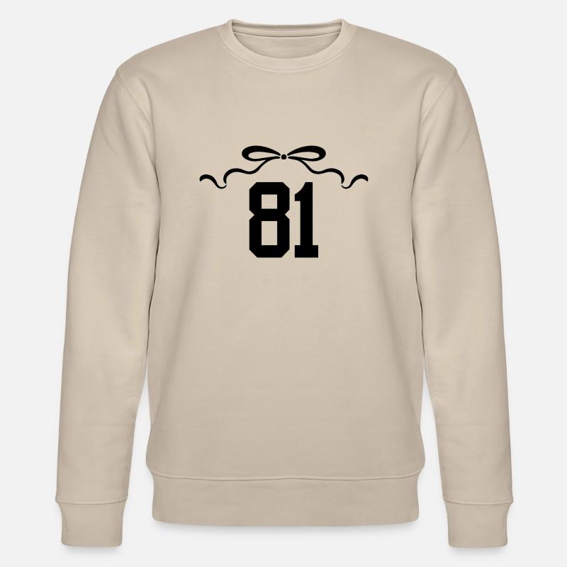 Numéro 81 noeud - 81e anniversaire - Sweat bio CHANGER Stanley/Stella Unisexe - beige