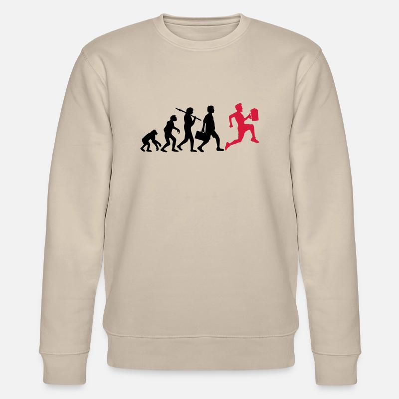 Evolution Bier Rennen Saufen - Stanley/Stella Unisex Bio-Sweatshirt CHANGER  - Beige