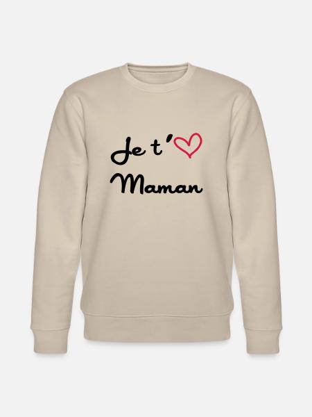 Je t'aime Maman - Sweat bio CHANGER Stanley/Stella Unisexe - beige