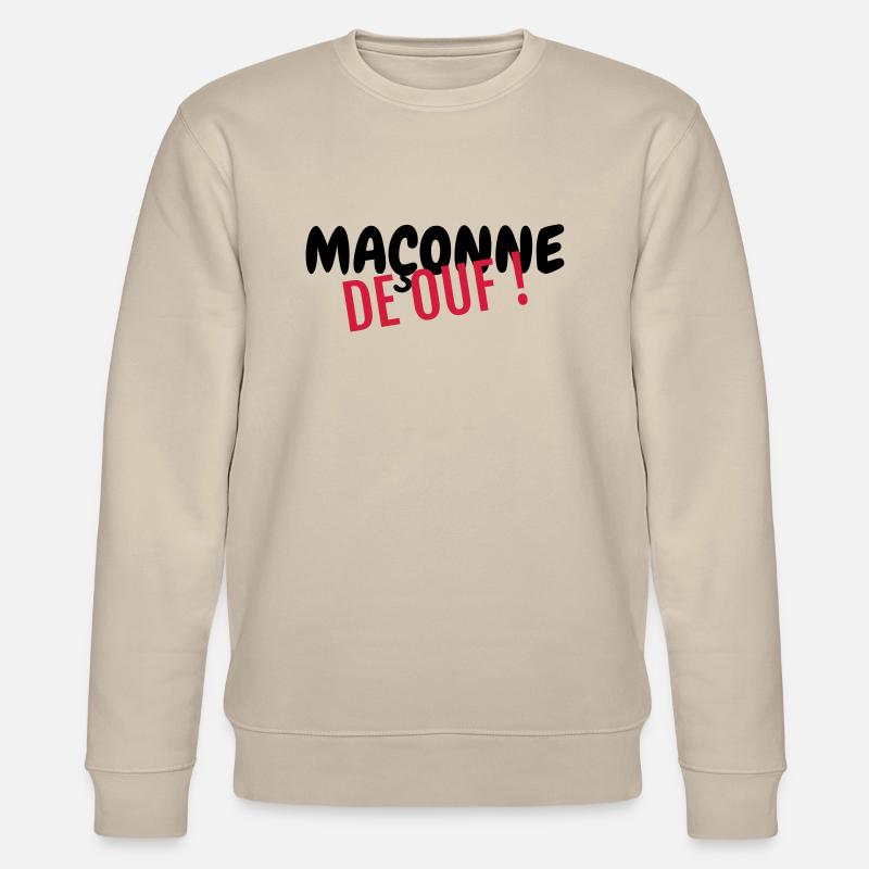 Maçon / Maçonnerie / Construction / Chantier - Sweat bio CHANGER Stanley/Stella Unisexe - beige