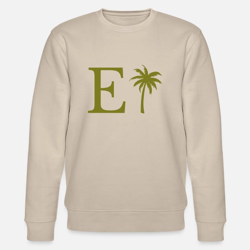 Lettre e vert Palm - Sweat bio CHANGER Stanley/Stella Unisexe - beige