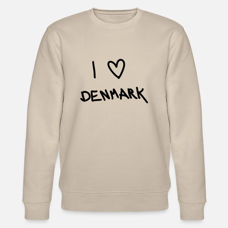 I love Denmark - Stanley/Stella Unisex Bio-Sweatshirt CHANGER  - Beige
