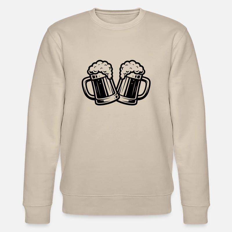 Bierkrug Bier Anstoßen - Stanley/Stella Unisex Bio-Sweatshirt CHANGER  - Beige