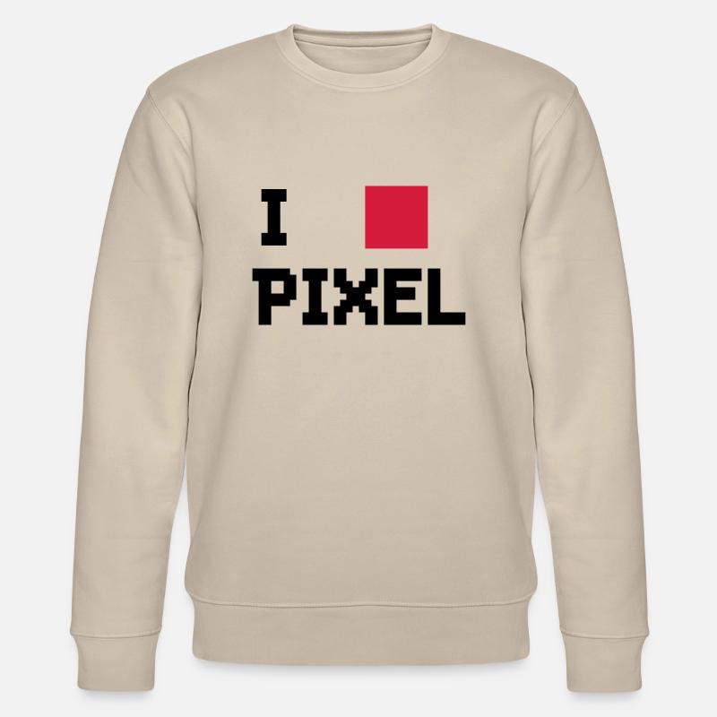 J'AIME PIXELS - Sweat bio CHANGER Stanley/Stella Unisexe - beige