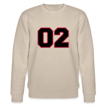 number02 - Sweat bio CHANGER Stanley/Stella Unisexe - beige - Devant - Nik (191cm) & Marisol (170cm)