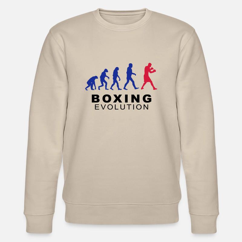 Boxing evolution - Stanley/Stella Unisex Bio-Sweatshirt CHANGER  - Beige