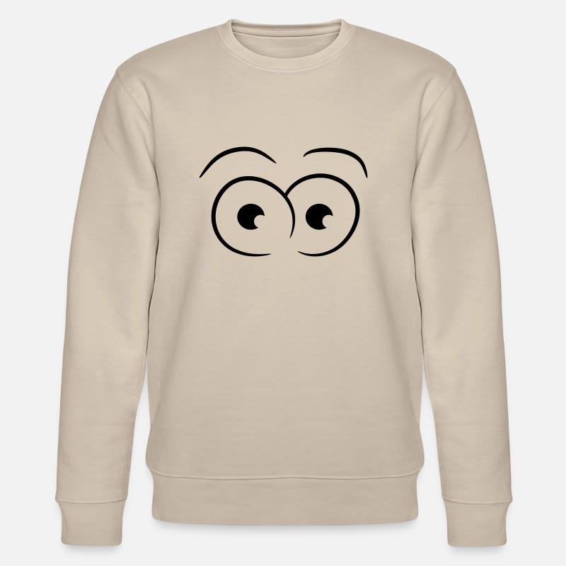Yeux effrayés drôle - Sweat bio CHANGER Stanley/Stella Unisexe - beige