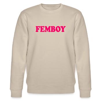 Femboy - Stanley/Stella Unisex Bio-Sweatshirt CHANGER  - Beige - Vorne - Nik (191cm) & Marisol (170cm)