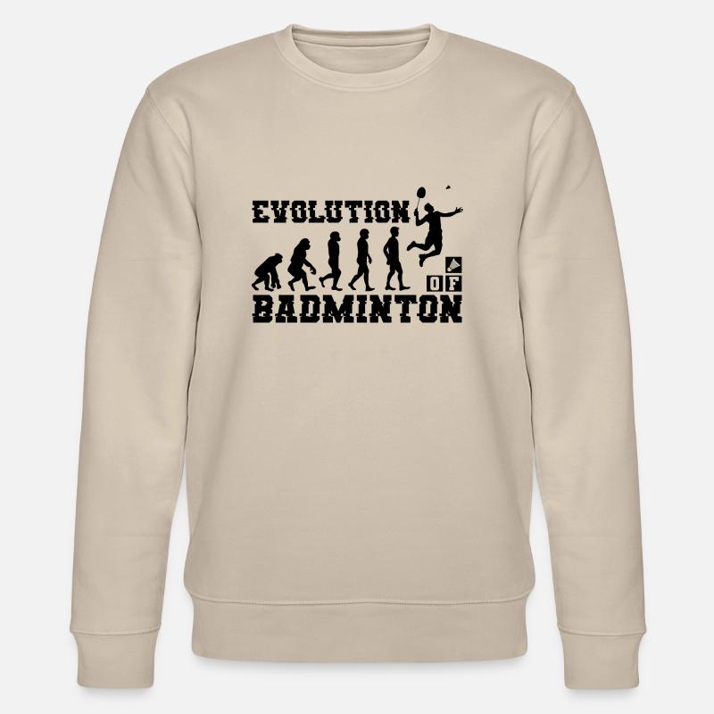Badminton Evolution Silhouette - Stanley/Stella Unisex Bio-Sweatshirt CHANGER  - Beige