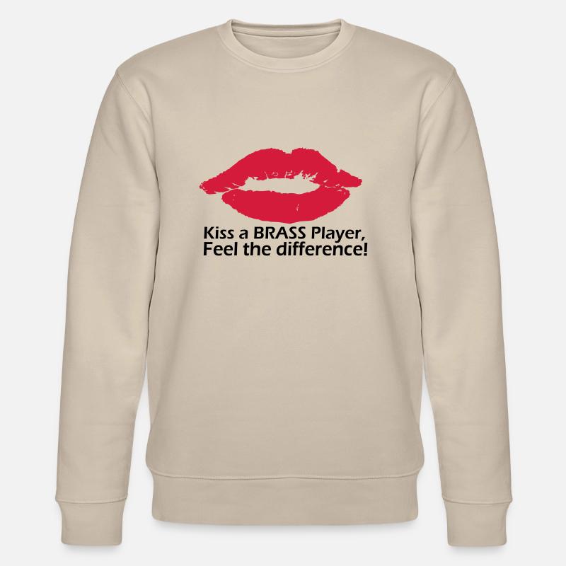 Kiss a brass player - Stanley/Stella Unisex Bio-Sweatshirt CHANGER  - Beige
