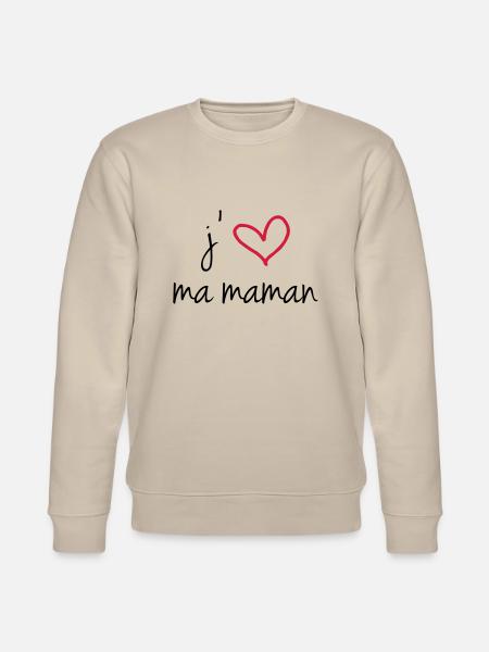 j'aime ma maman - Sweat bio CHANGER Stanley/Stella Unisexe - beige
