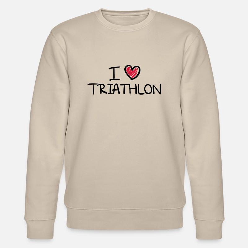 i_love_triathlon__f2 - Sweat bio CHANGER Stanley/Stella Unisexe - beige