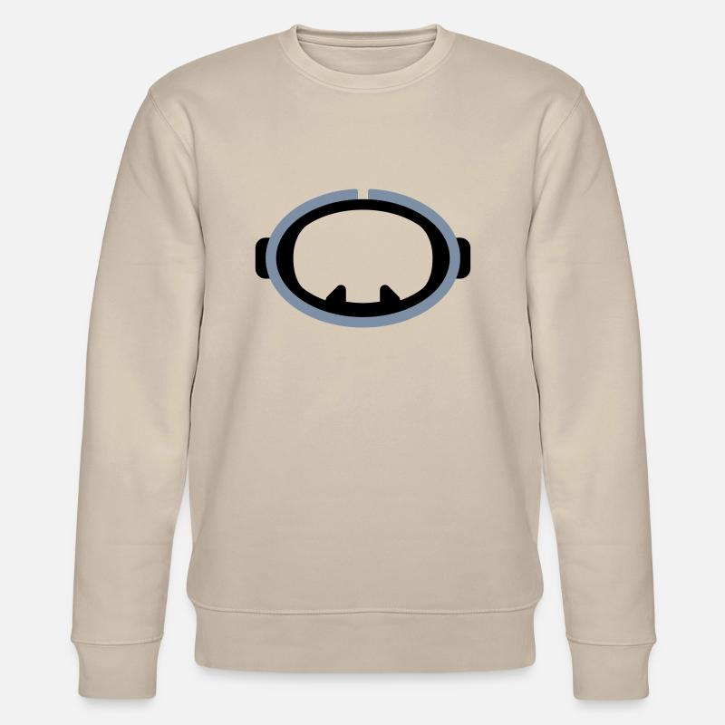 retro diving logo - Stanley/Stella Unisex Bio-Sweatshirt CHANGER  - Beige
