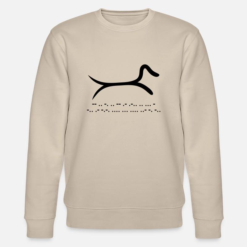Teckel avec code morse - Sweat bio CHANGER Stanley/Stella Unisexe - beige