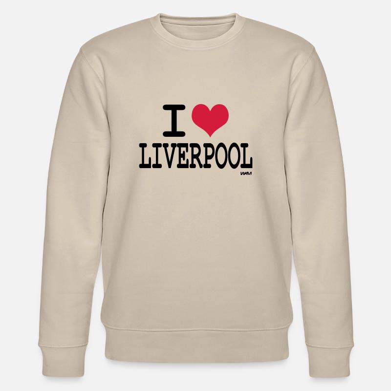 ich liebe liverpool by wam - Stanley/Stella Unisex Bio-Sweatshirt CHANGER  - Beige