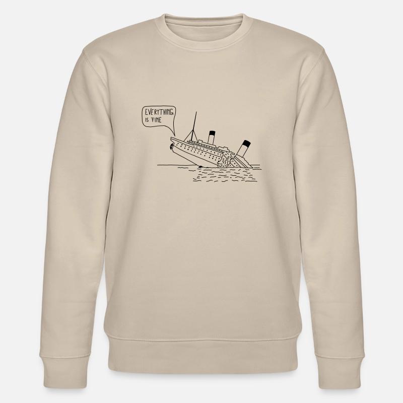 Everything is fine - Stanley/Stella Unisex Bio-Sweatshirt CHANGER  - Beige