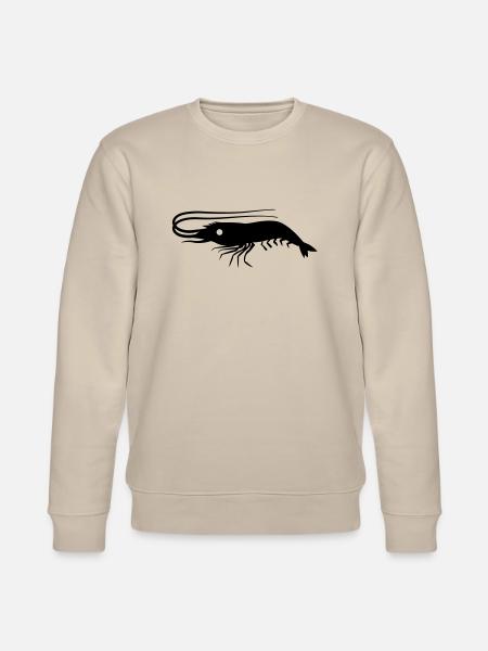 single shrimp prawn with antennae - Stanley/Stella CHANGER Unisex Organic Sweatshirt - beige