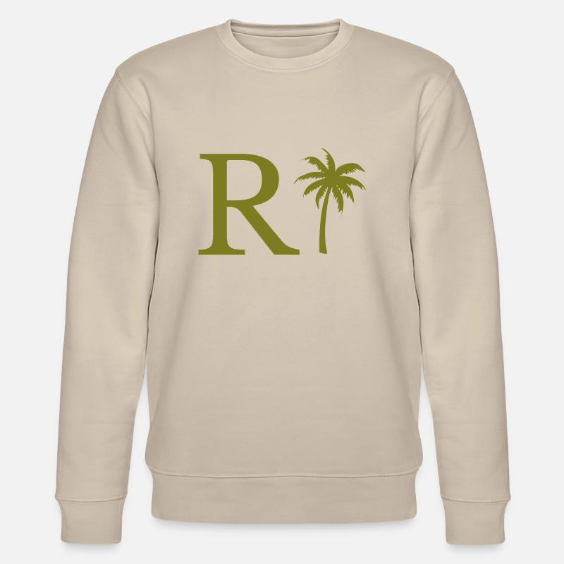 Lettre r vert Palm - Sweat bio CHANGER Stanley/Stella Unisexe - beige