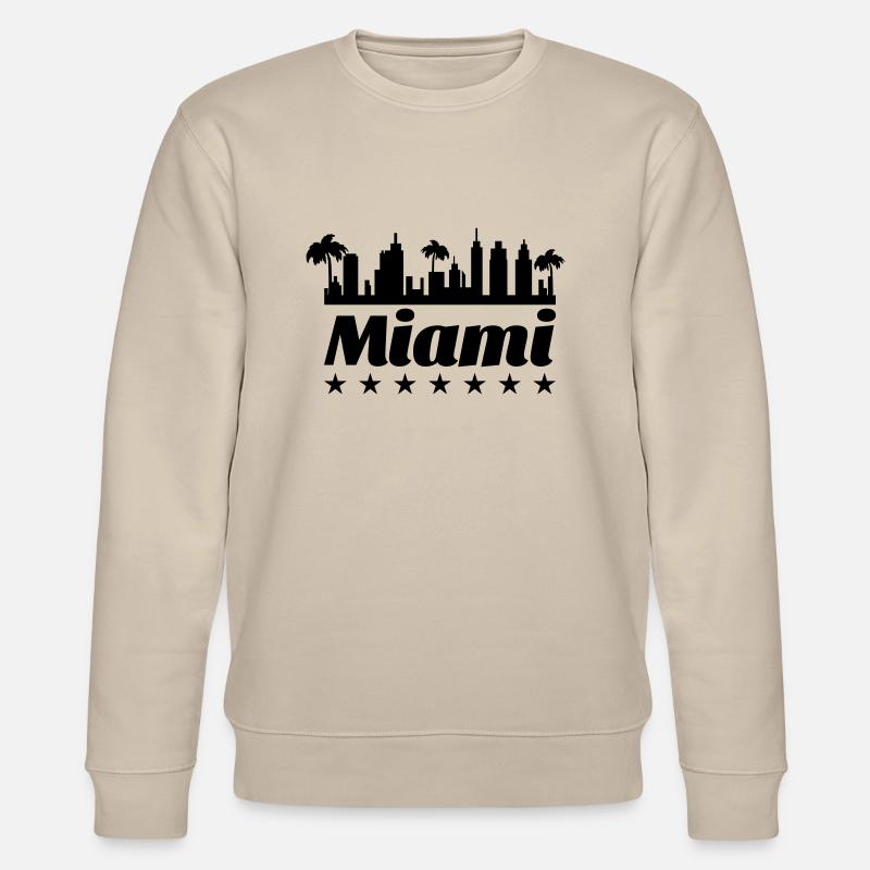 Miami États-Unis Skyline - Sweat bio CHANGER Stanley/Stella Unisexe - beige
