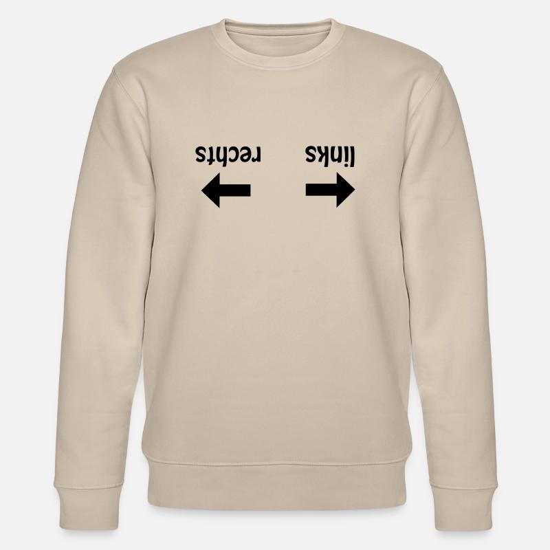Links Rechts Spickzettel - Stanley/Stella CHANGER Unisex Organic Sweatshirt - beige