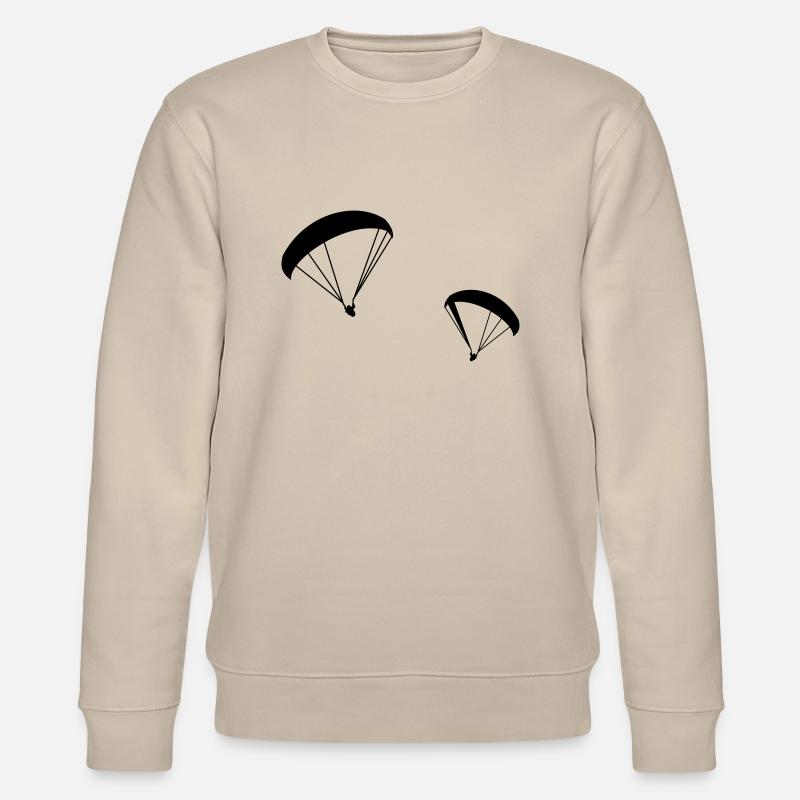 Gleitschirm,Paraglider,Paragliding,Fliegen,Drachen - Stanley/Stella Unisex Bio-Sweatshirt CHANGER  - Beige