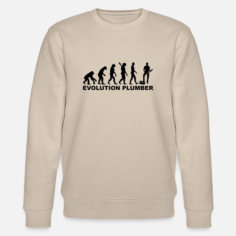 Evolution Plumber - Stanley/Stella CHANGER Unisex Organic Sweatshirt - beige
