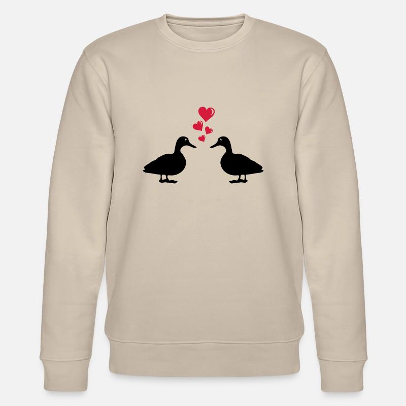 ducks_in_love_01 - Stanley/Stella Unisex Bio-Sweatshirt CHANGER  - Beige