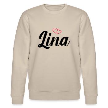 Nom de Lina - Sweat bio CHANGER Stanley/Stella Unisexe - beige - Devant - Nik (191cm) & Marisol (170cm)
