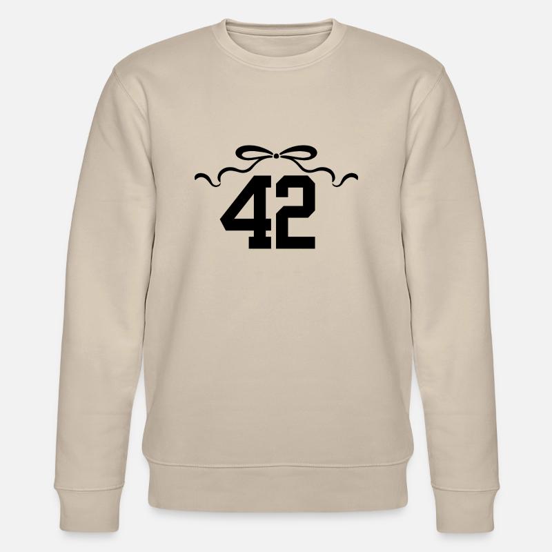 Numéro 42 noeud - 42e anniversaire - Sweat bio CHANGER Stanley/Stella Unisexe - beige