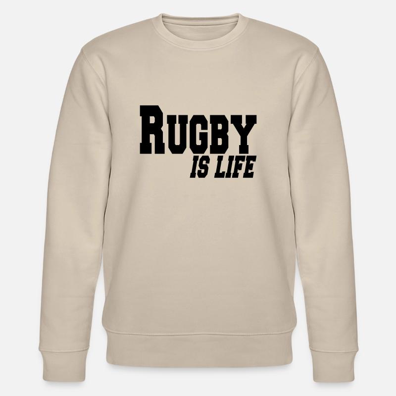 rugby is life - Sweat bio CHANGER Stanley/Stella Unisexe - beige